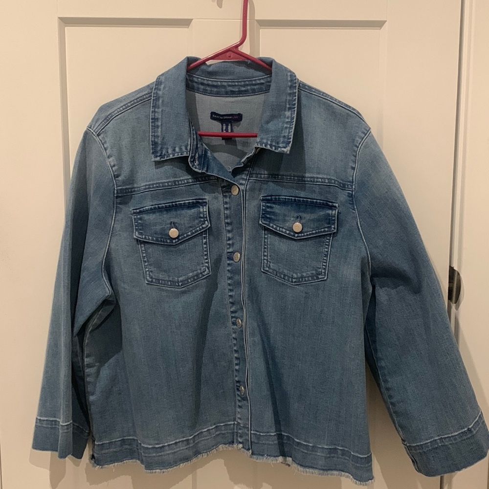 Isaac Mizrahi Denim Long Sleeve - Size 16